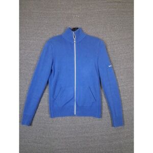 Ralph Lauren Golf Womens Jacket S Blue Full Zip Small Pony Mock Neck Black Rock